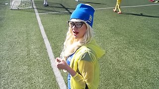 Amateur Teen Cheerleader Football with Tinder in Socks First Date Fuck