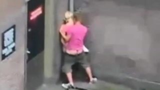 Extreme public sex in the street daytime voyeur video
