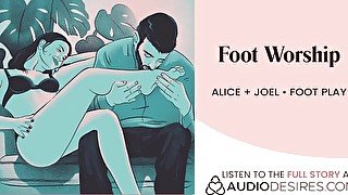 Foot fetish  Erotic audio story  Foot play  ASMR audio