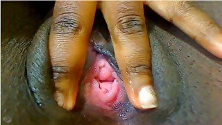 Watch my wet pussy. Close up homemade video by one ebony girlfriend