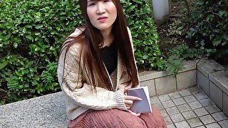 Cute amateur Manami Morishita takes off her clothes for first time ever on camera interview, couch casting NO MOSIAC nude