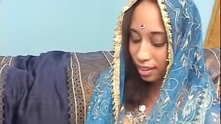 Lovely Indian babe gives a nice blowjob and gets anal