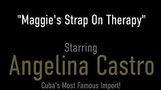Sex Expert Angelina Castro Uses Strap On Therapy To Help Busty Maggie Green