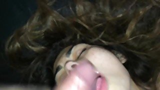 She Eats Cum from some Old Guy , Tiny Teens 19 yo