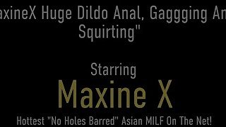 Cunt Crammed Oriental Maxine X Squirting With Her Dildos And Hitachi Wand!