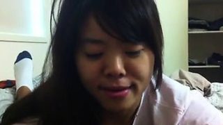 Cute Asian Girlfriend Gives A BJ POV