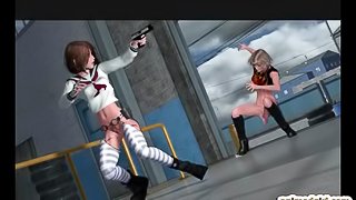 3D animation shemale college-girl hardcore fucked