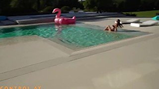 Smoking hot swimsuit wearing babes are getting banged in this outdoor POV compilation