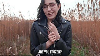 I'm Cold, Warm Me & Cum on Pussy - Public Agent PickUp Russian Student to Outdoor Real Fuck