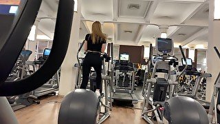 Quick fuck in the gym. Risky public sex with Californiababe.