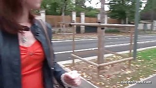 Anal experience sexy young redhead small titted amateur catched up in street