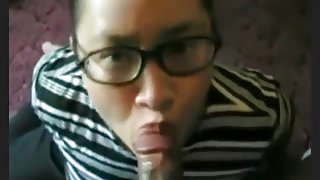 Nerdy fat asian girl sucks her black bf's cock' compilation