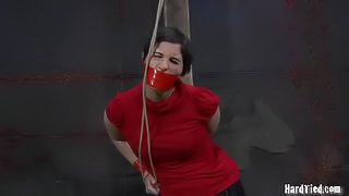Seductive shoot showcasing slave pussy in BDSM torture