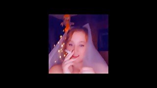 Smoking Fetish: Would you fuck the chubby bride?