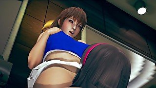 Dead or Alive 5 Hitomi Licking Kasumi pussy