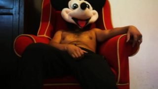 Mickey Mouse masturbates sitting in Santa's chair - The Cazique