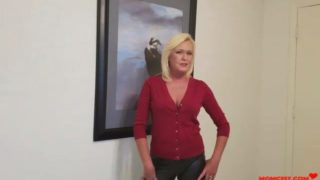 Sexy curvy mom fucks son in garage! so hot and real