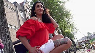 GERMAN SCOUT - ROUGH ASSFUCKING SEX FOR SKINNY mom MORGAN AT REAL STREET CASTING PICKUP - Verified amateur porn