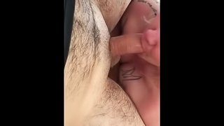Tiny blonde deepthroats huge cock
