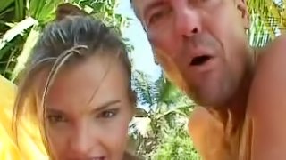After a Blowjob at the Beach Suzie Carina Gets Fucked in the Backyard