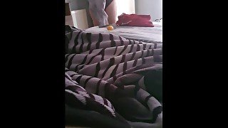Step sister Hiding Step Brother from Mom (He Slips his Cock In!