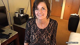 Facialed 50 yr old housewife gets titty fucked cumshot in POV