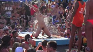 Sexy Pool party pussy flashing sluts in Key West Wild and Unrated
