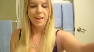 Naughty Blonde Plays With Her Body