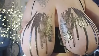 DAYTONA HALE! BBW Glitter on MASSIVE boobs