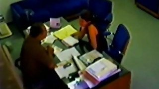 Hidden camera catches the boss seducing new employee for sex
