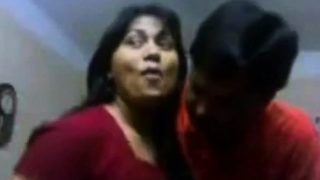 Lubricious Indian bhabhi lets her lover fondle her