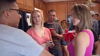 College Orgy With the Horny Teens Mae And Sierra