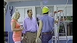 On a construction site a babe gets boned by two carpenters