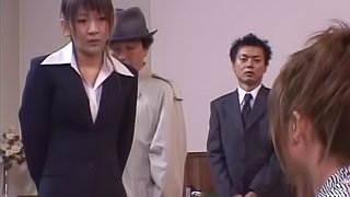 A bad girl gets fucked by a group of Japanese gangsters
