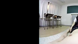 ZENRA VR Japanese schoolgirl Noa Eikawa classroom teasing