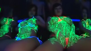 Neon lights are making these sexy Asian chicks shine