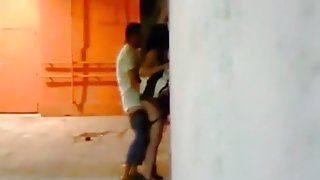 Voyeur tapes a latina having doggystyle sex with her bf in an abandoned building