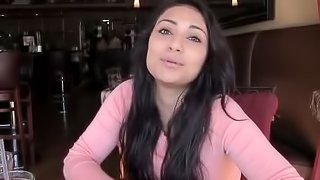 Busty Babe Rikki Gets Her Boobs Over The Table