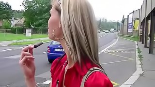 Amateur Stops Sucking an Ice Cream Bar and Swaps it with a Big Cock