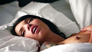 Passionate tattooed babe Callie Cyprus gets her pussy  licked