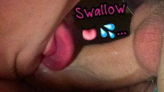 Don't waste CUM and swallow EVERY drop! / Night self suck