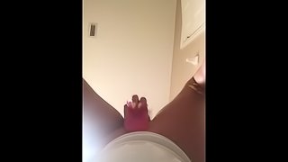Sneaky bathroom masturbation