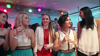 Cute babes like to suck long cocks at the party more than anything