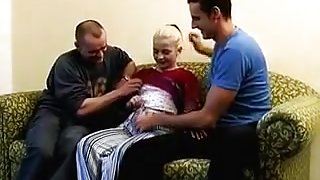 immature little slut fucked and analized by 2 guys for cash