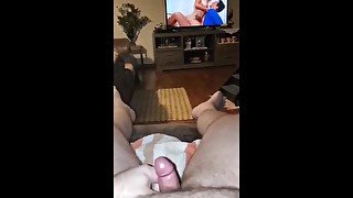 Jacking off while watching porn