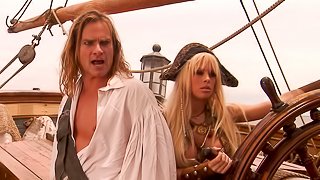 Busty blonde pirate and the horny captain fucking