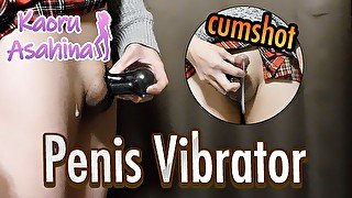Japanese crossdresser cumshot penis vibrator 【full length is fancentro】