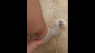 College Boy Struggles to Strip Smell Socks
