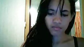 So sexy venezuelan brunette female make awesome webcam fun in home
