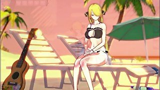Cynthia at the beach! (3D Ecchi) (Pokemon)